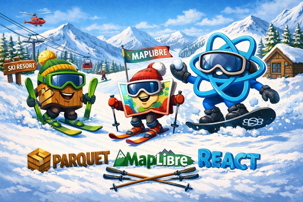 React and MapLibre: interactive maps with GeoParquet and component-based UIs